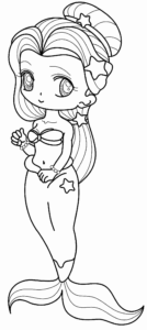 Desenho de Sereia Desenho Colorir Imprimir 01