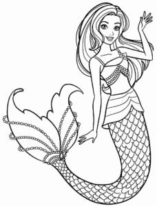 Desenho de Sereia Desenho Colorir Imprimir 03