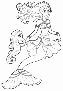 Desenho de Sereia Desenho Colorir Imprimir 05