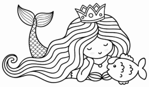 Desenho de Sereia Desenho Colorir Imprimir 06