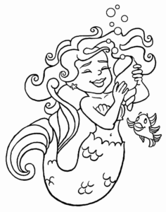 Desenho de Sereia Desenho Colorir Imprimir 08
