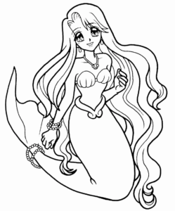 Desenho de Sereia Desenho Colorir Imprimir 09