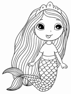 Desenho de Sereia Desenho Colorir Imprimir 11