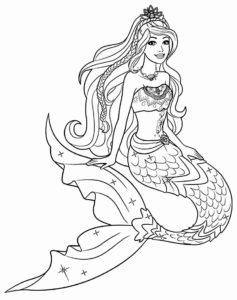 Desenho de Sereia Desenho Colorir Imprimir 12