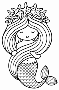 Desenho de Sereia Desenho Colorir Imprimir 16