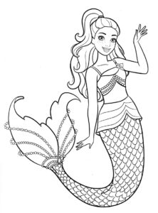 Desenho de Sereia Desenho Colorir Imprimir 17