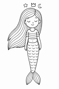 Desenho de Sereia Desenho Colorir Imprimir 18