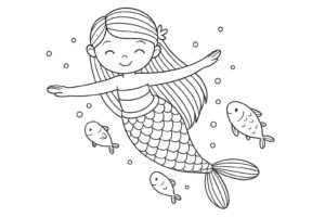 Desenho de Sereia Desenho Colorir Imprimir 22