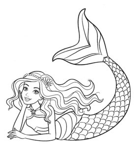 Desenho de Sereia Desenho Colorir Imprimir 23