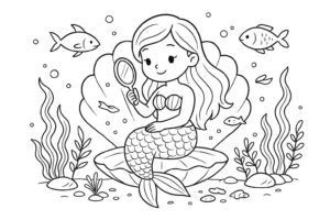 Desenho de Sereia Desenho Colorir Imprimir 26
