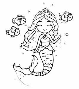 Desenho de Sereia Desenho Colorir Imprimir 28