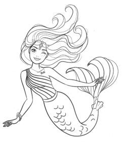 Desenho de Sereia Desenho Colorir Imprimir 29