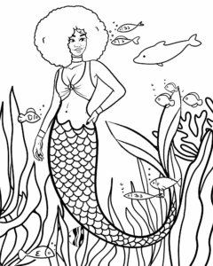 Desenho de Sereia Desenho Colorir Imprimir 30