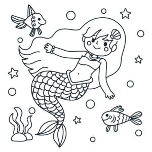 Desenho de Sereia Desenho Colorir Imprimir 34