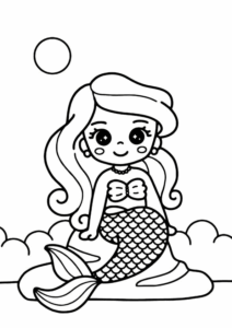 Desenho de Sereia Desenho Colorir Imprimir 38