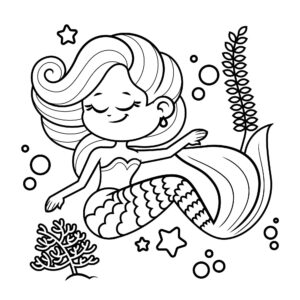 Desenho de Sereia Desenho Colorir Imprimir 40