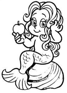 Desenho de Sereia Iara Turma Da Monica