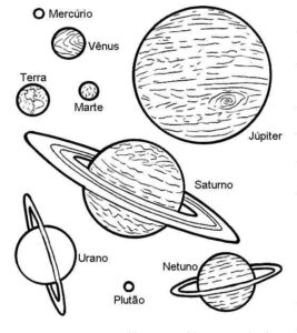 Desenho de Sistema Solar Desenho Colorir Imprimir 03