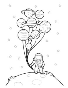 Desenho de Sistema Solar Desenho Colorir Imprimir 05