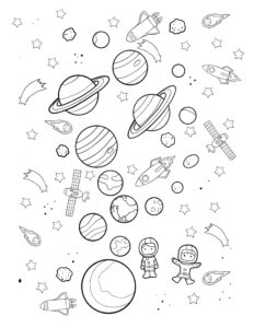 Desenho de Sistema Solar Desenho Colorir Imprimir 06