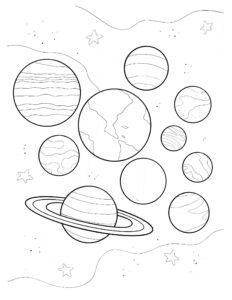 Desenho de Sistema Solar Desenho Colorir Imprimir 08
