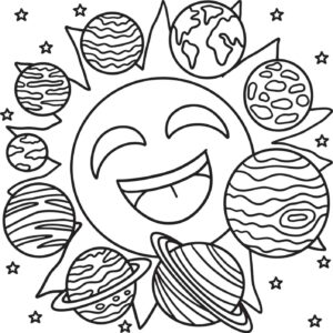 Desenho de Sistema Solar Desenho Colorir Imprimir 13