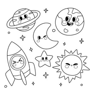 Desenho de Sistema Solar Desenho Colorir Imprimir 14