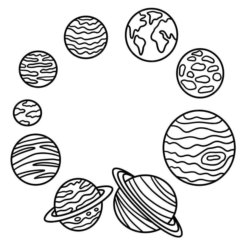 Desenho de Sistema Solar Desenho Colorir Imprimir 15