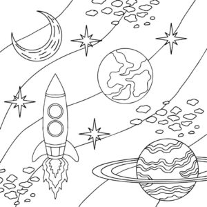 Desenho de Sistema Solar Desenho Colorir Imprimir 16