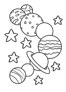 Desenho de Sistema Solar Desenho Colorir Imprimir 20