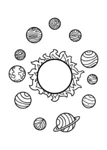 Desenho de Sistema Solar Desenho Colorir Imprimir 23