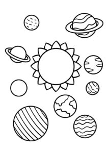 Desenho de Sistema Solar Desenho Colorir Imprimir 24