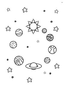 Desenho de Sistema Solar Desenho Colorir Imprimir 27