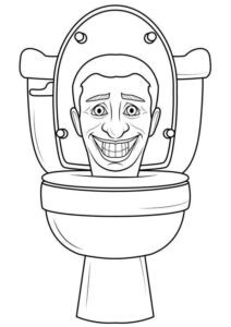 Desenho de Skibidi Toilet Desenho Colorir Imprimir 01