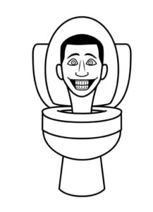 Desenho de Skibidi Toilet Desenho Colorir Imprimir 02