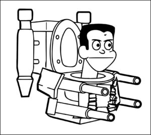 Desenho de Skibidi Toilet Desenho Colorir Imprimir 03