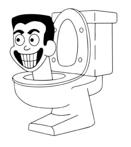 Desenho de Skibidi Toilet Desenho Colorir Imprimir 06