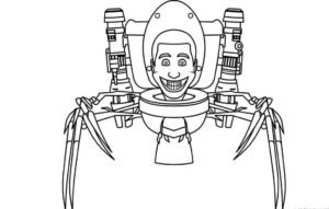 Desenho de Skibidi Toilet Desenho Colorir Imprimir 08