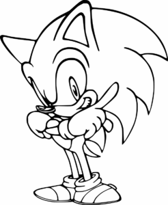Desenho de Sonic Desenho Colorir Imprimir 02