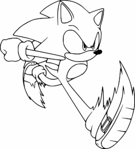 Desenho de Sonic Desenho Colorir Imprimir 07