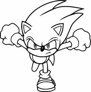 Desenho de Sonic Desenho Colorir Imprimir 09