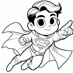 Desenho de Superman Super Homem Desenho Colorir Imprimir 001
