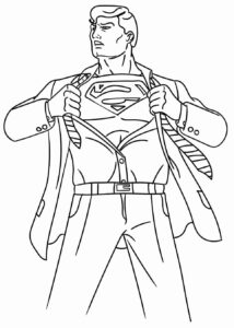 Desenho de Superman Super Homem Desenho Colorir Imprimir 002