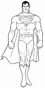 Desenho de Superman Super Homem Desenho Colorir Imprimir 003