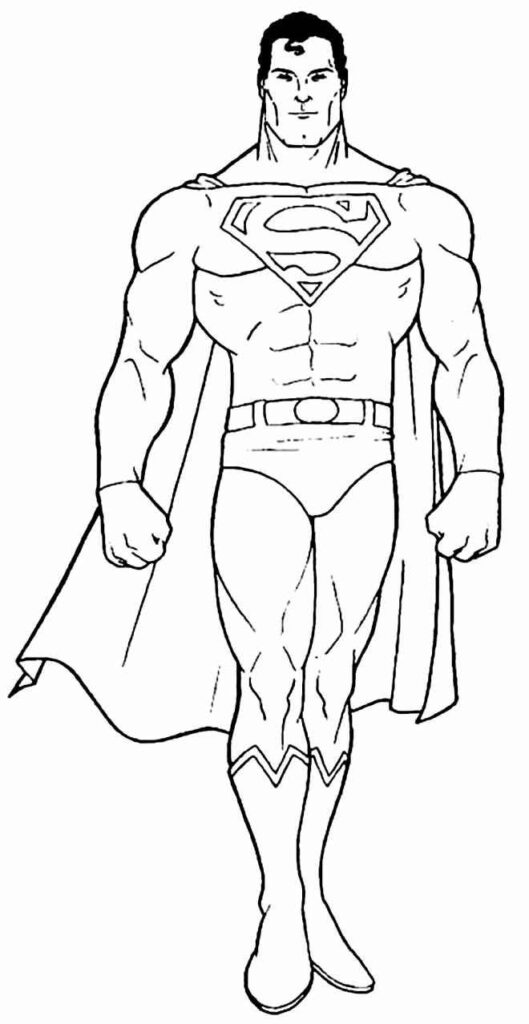 Desenhos do Superman (Super-Homem) para Imprimir e Colorir