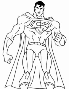 Desenho de Superman Super Homem Desenho Colorir Imprimir 004