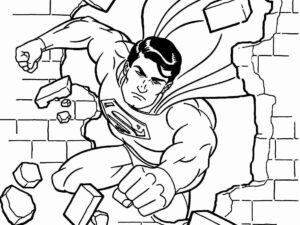 Desenho de Superman Super Homem Desenho Colorir Imprimir 005