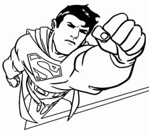 Desenho de Superman Super Homem Desenho Colorir Imprimir 007