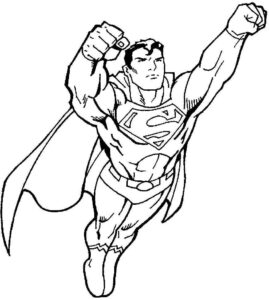 Desenho de Superman Super Homem Desenho Colorir Imprimir 008