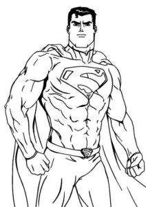 Desenho de Superman Super Homem Desenho Colorir Imprimir 009